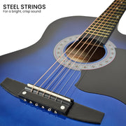 Karrera 38in Pro Cutaway Acoustic Guitar with Bag Strings - Blue Burst V240-CC38-PRO-SBU