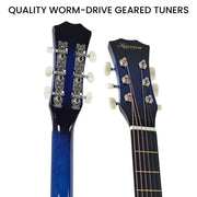 Karrera 38in Pro Cutaway Acoustic Guitar with Bag Strings - Blue Burst V240-CC38-PRO-SBU