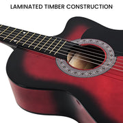 Karrera 38in Pro Cutaway Acoustic Guitar with guitar bag - Red Burst V240-CC38-PRO-SRD