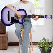 Karrera 38in Cutaway Acoustic Guitar with guitar bag - Purple Burst V240-CC38-SPU