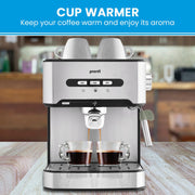 Pronti 1.6L Automatic Coffee Espresso Machine with Steam Frother V240-CFM-16L-CRK-825