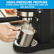 Pronti CM-850D Coffee Machine 20 Bar Espresso Maker with Milk Frother and 1.25L Tank V240-CFM-GTS-850D