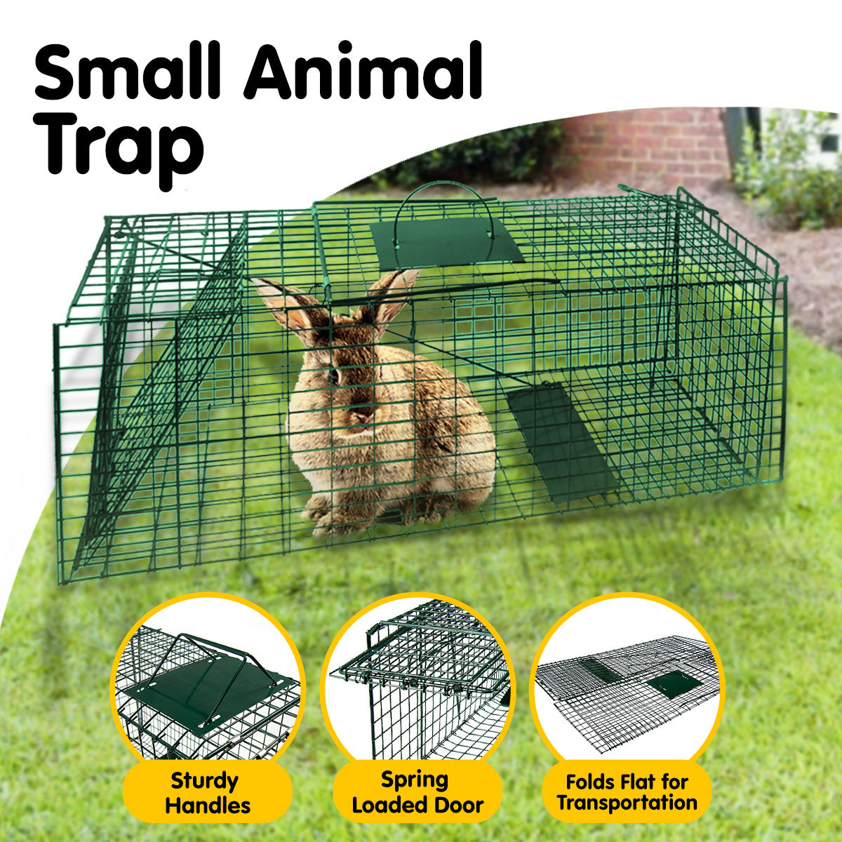 Klika Humane Live Animal Trap Possum Rat Rabbit Hare Catcher Folding Cage V240-CH-628