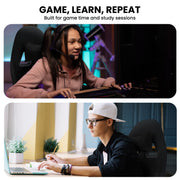 Sarantino Antre Kids Study Gaming Chair Black Adjustable Computer Desk Seat Racing Inspired-look With V240-CH-MLM-691-BK