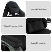 Sarantino Antre Kids Study Gaming Chair Black Adjustable Computer Desk Seat Racing Inspired-look With V240-CH-MLM-691-BK