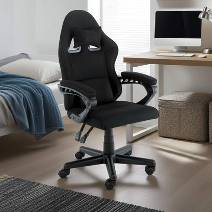 Sarantino Antre Kids Study Gaming Chair Black Adjustable Computer Desk Seat Racing Inspired-look With V240-CH-MLM-691-BK