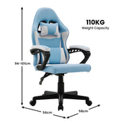 Sarantino Antre Kids Study Gaming Chair in Black and White Office Adjustable Height Chair V240-CH-MLM-691-BUWH