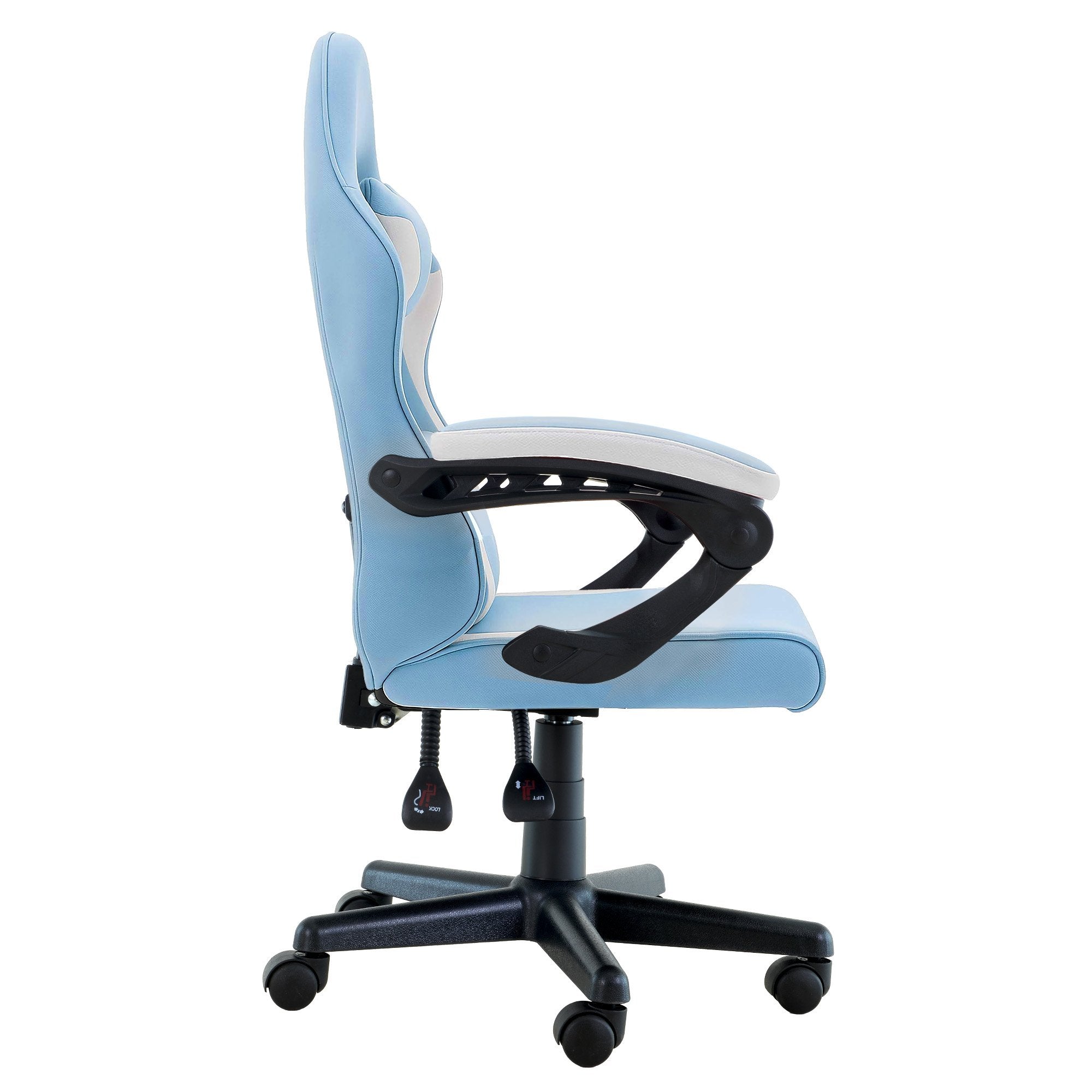 Sarantino Antre Kids Study Gaming Chair in Black and White Office Adjustable Height Chair V240-CH-MLM-691-BUWH