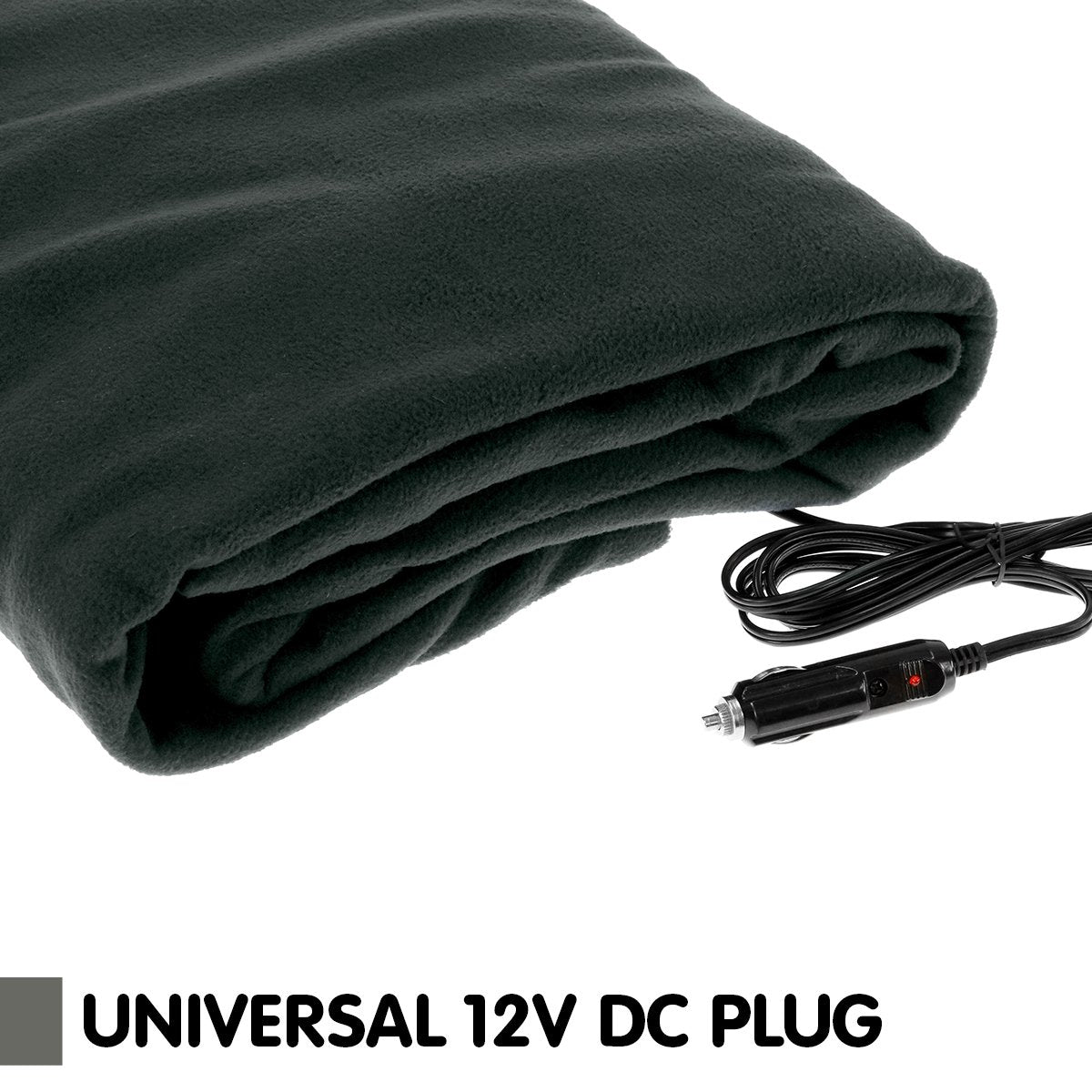 Laura Hill Heated Electric Car Blanket 150x110cm 12v - Black V240-CHB-110-BK