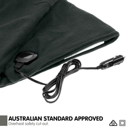 Laura Hill Heated Electric Car Blanket 150x110cm 12v - Black V240-CHB-110-BK