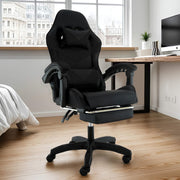 Sarantino Cueva Reclining High Back Office Gaming Chair Black Retractable Footrest Computer Seat V240-CHR-ASA-CUE-BK