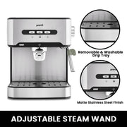 Pronti Toaster, Kettle & Coffee Machine Breakfast Set - Black V240-CM-KL-TS-COM-BK