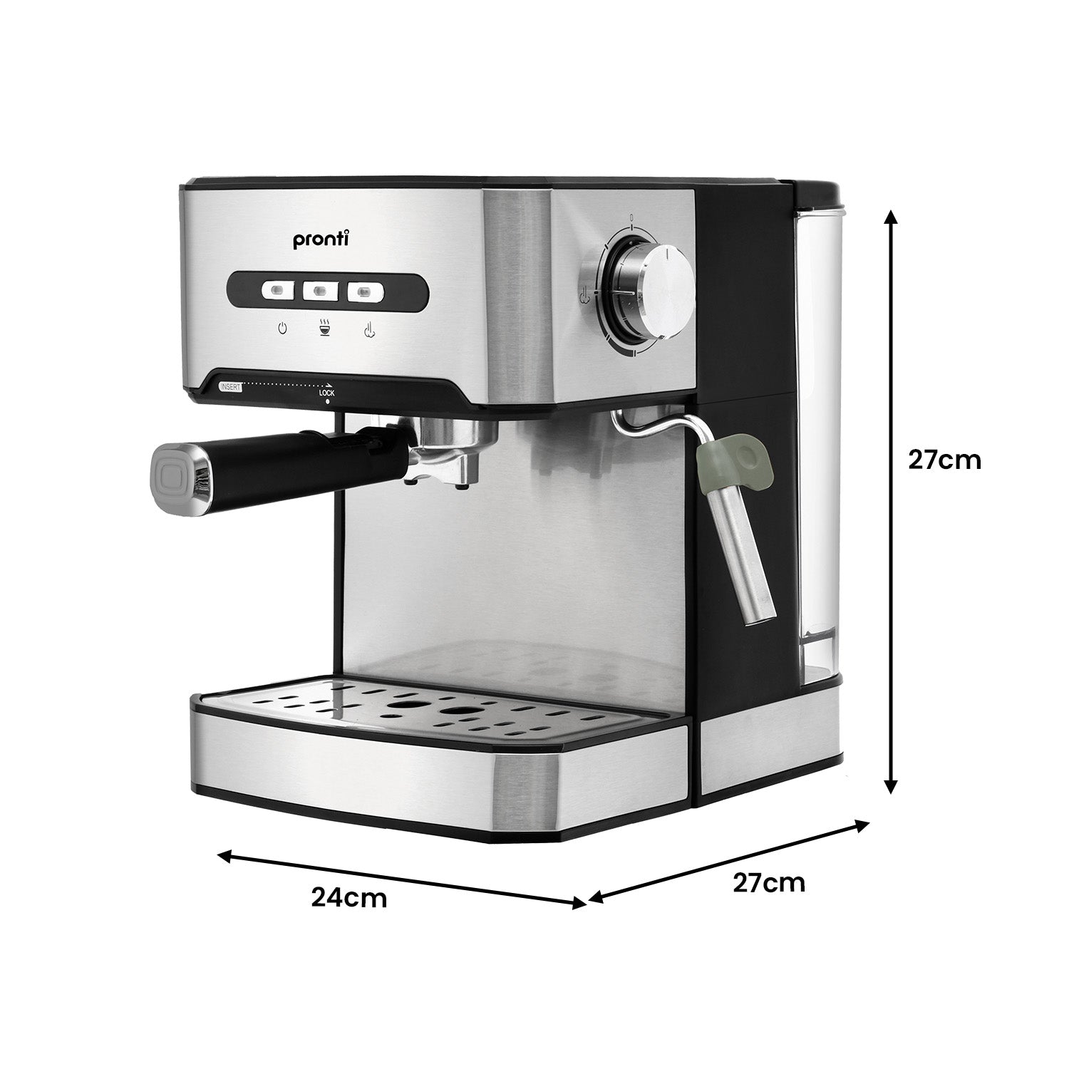 Pronti Toaster, Kettle & Coffee Machine Breakfast Set - Black V240-CM-KL-TS-COM-BK