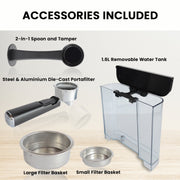 Pronti Toaster, Kettle & Coffee Machine Breakfast Set - White V240-CM-KL-TS-COM-WH