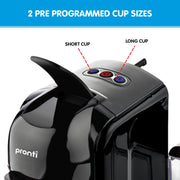 Pronti HomeMaid 3-in-1 Coffee Machine Multi-Capsule Pods and Ground Coffee Nespresso & Caffitaly Compatible V240-CM511HM