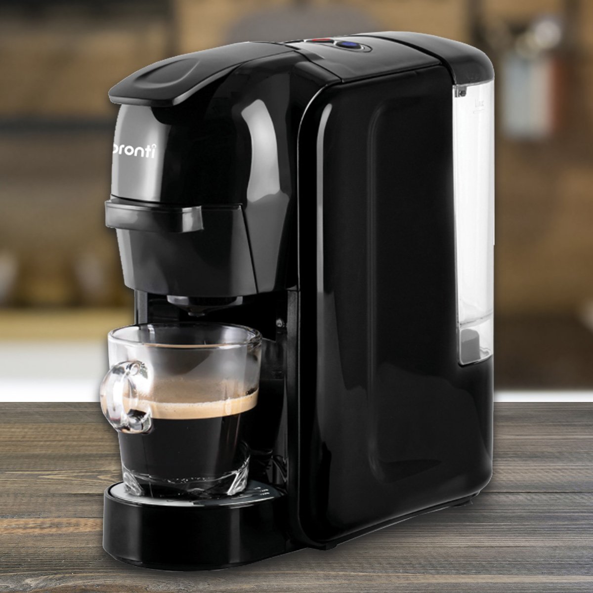 Pronti HomeMaid 3-in-1 Coffee Machine Multi-Capsule Pods and Ground Coffee Nespresso & Caffitaly Compatible V240-CM511HM