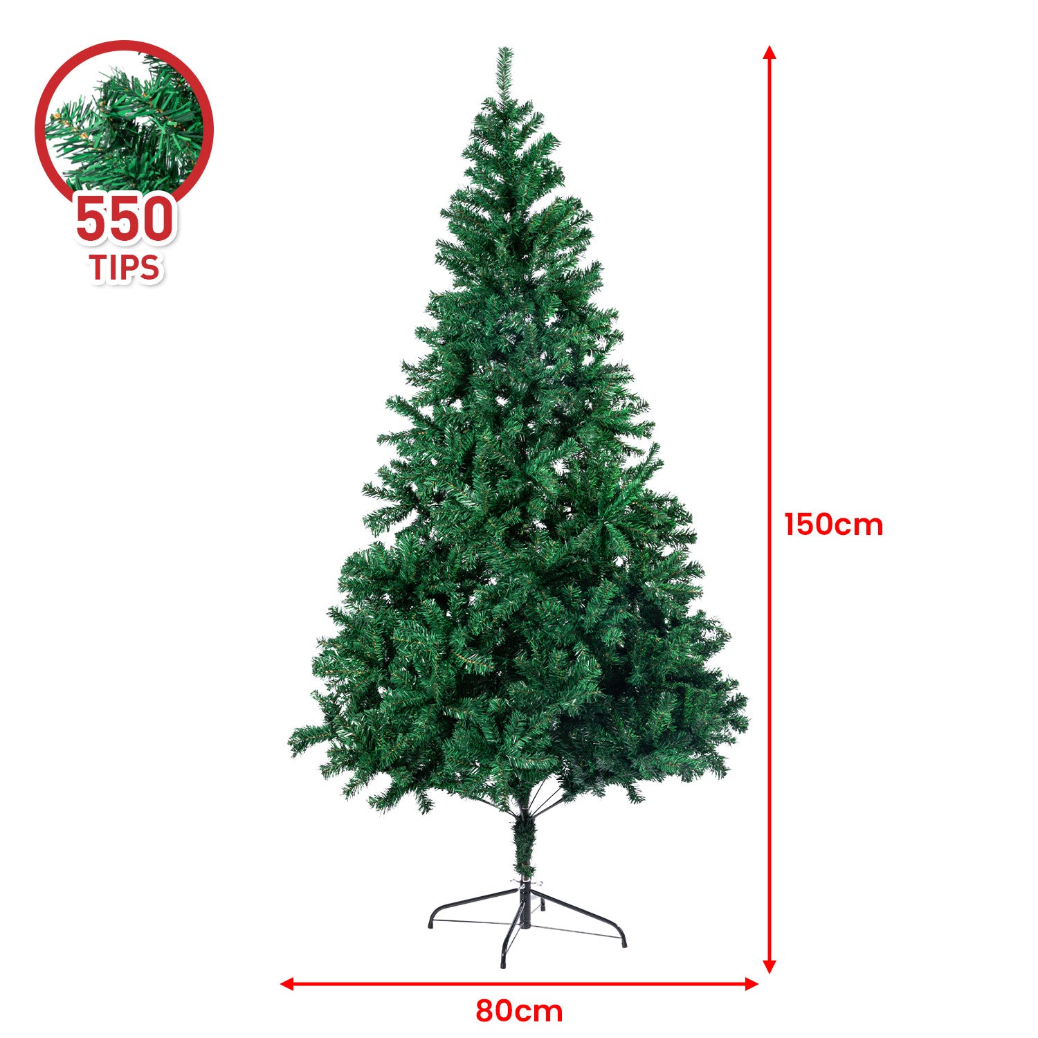 Christabelle Green Christmas Tree 1.5m Xmas Decor Decorations V240-CMT-BXS-210-GN