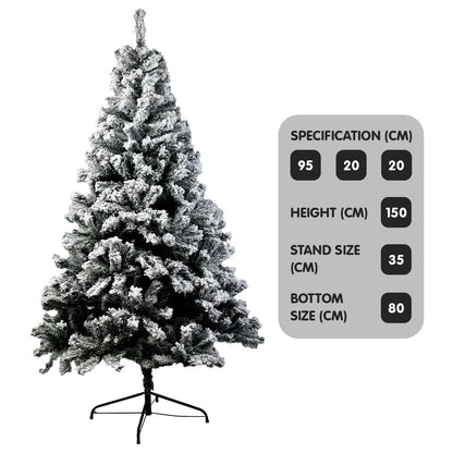 Christabelle Snow-Tipped Artificial Christmas Tree 1.5m - 550 Tips V240-CMT-BXS-210-SN