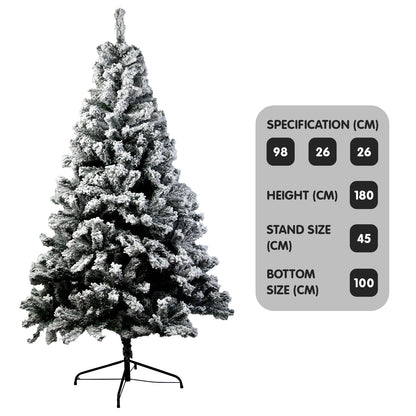 Christabelle Snow-Tipped Artificial Christmas Tree 1.8m - 850 Tips V240-CMT-BXS-211-SN