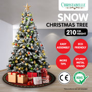 Christabelle Snow-Tipped Artificial Christmas Tree 2.1m 1200 Tips V240-CMT-BXS-212-SN