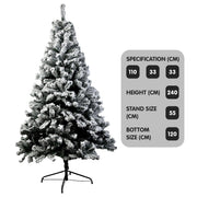 Christabelle Snow-Tipped Artificial Christmas Tree 2.4m 1500 Tips V240-CMT-BXS-213-SN
