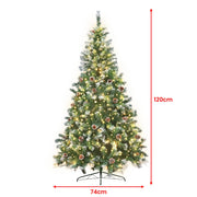 Christabelle 1.2m Pre Lit LED Christmas Tree Decor with Pine Cones Xmas Decorations V240-CMT-JFA-120-LED