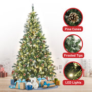 Christabelle 1.2m Pre Lit LED Christmas Tree Decor with Pine Cones Xmas Decorations V240-CMT-JFA-120-LED
