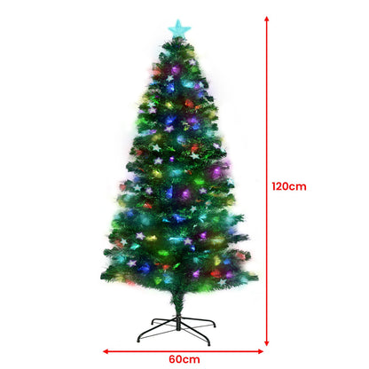 Christabelle 1.2m Enchanted Pre Lit Fibre Optic Christmas Tree Stars Xmas Decor V240-CMT-JFA-120-OPF