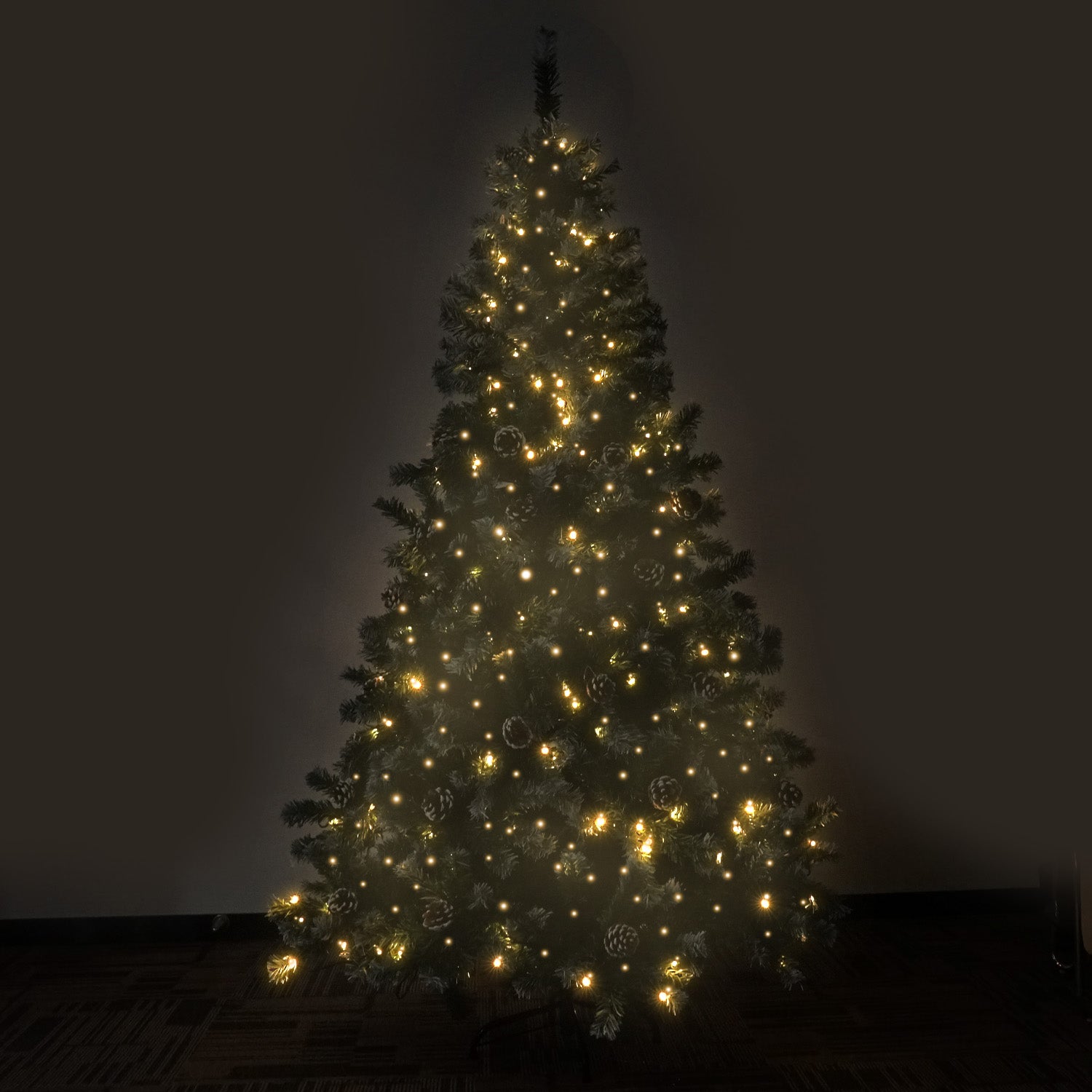 Christabelle 1.5m Pre Lit LED Christmas Tree Decor with Pine Cones Xmas Decorations V240-CMT-JFA-150-LED