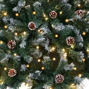 Christabelle 1.5m Pre Lit LED Christmas Tree Decor with Pine Cones Xmas Decorations V240-CMT-JFA-150-LED
