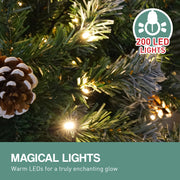 Christabelle 1.5m Pre Lit LED Christmas Tree Decor with Pine Cones Xmas Decorations V240-CMT-JFA-150-LED