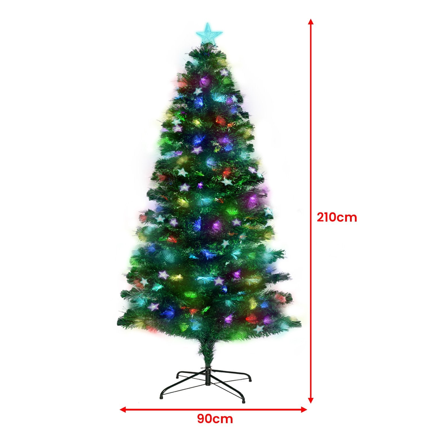Christabelle 2.1m Enchanted Pre Lit Fibre Optic Christmas Tree Xmas Decor V240-CMT-JFA-210-OPF