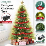 Christabelle 1.2m Prelit Everglow Fir Christmas Tree with 150 LED Lights V240-CMT-LED-H03-4FT