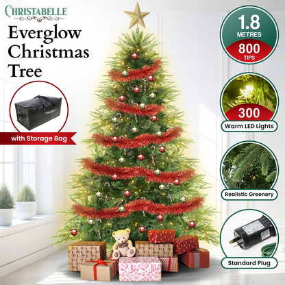 Christabelle 1.8m Prelit Everglow Fir Christmas Tree With 300 Led Lights V240-CMT-LED-H03-6FT