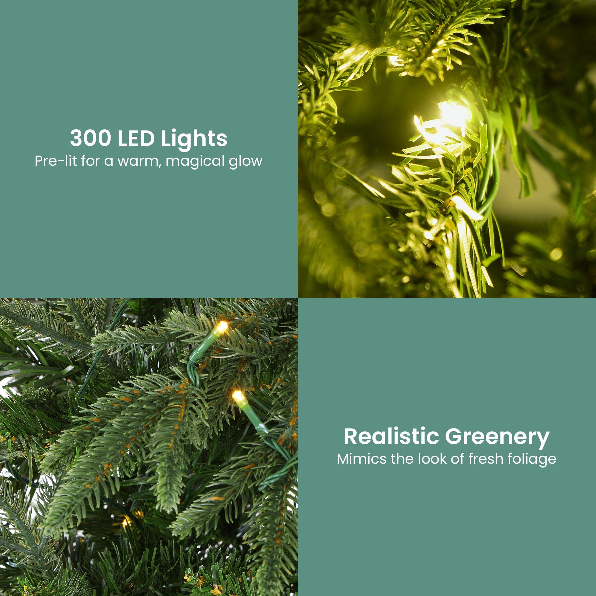 Christabelle 1.8m Prelit Everglow Fir Christmas Tree With 300 Led Lights V240-CMT-LED-H03-6FT