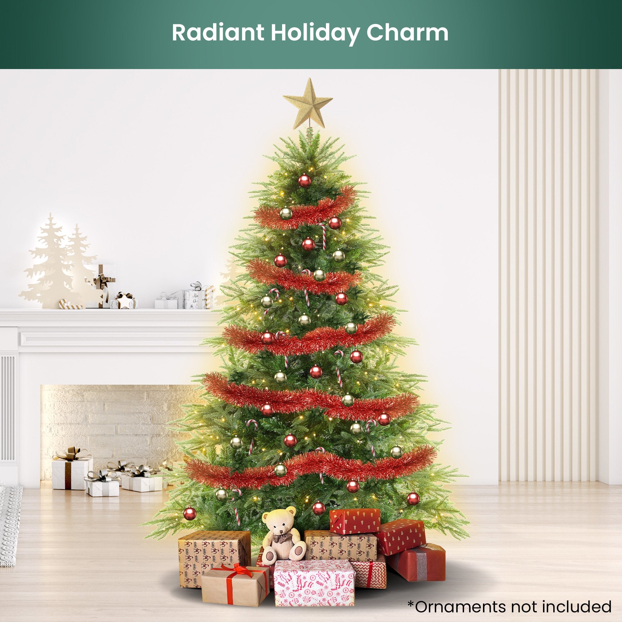 Christabelle 1.8m Prelit Everglow Fir Christmas Tree With 300 Led Lights V240-CMT-LED-H03-6FT