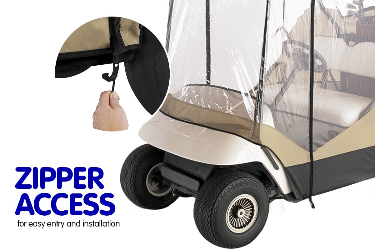 Samson 2 Seater Golf Cart Enclosure Waterproof Cover Buggy V240-COV-SAM-GOL-183