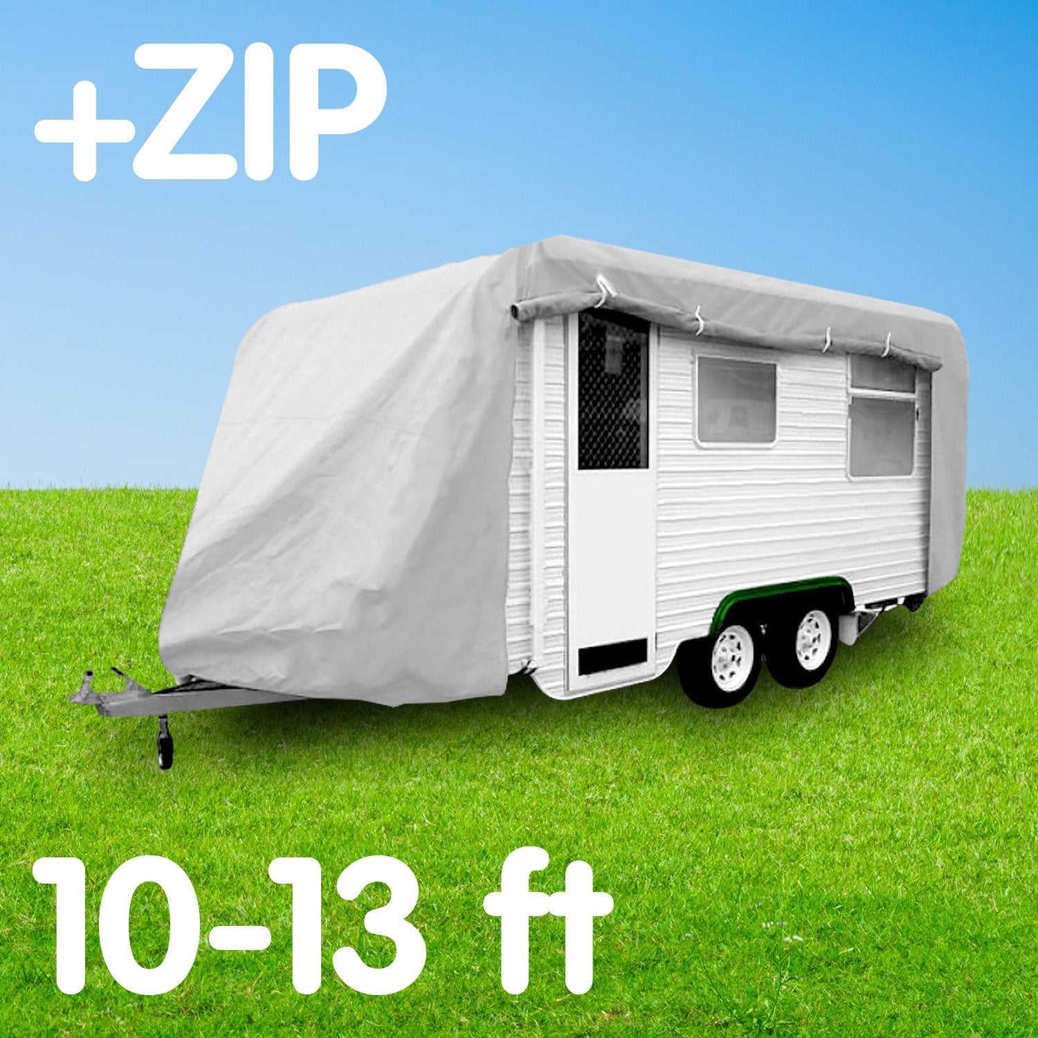 Wallaroo Caravan Cover With Side Zip Campervan 10-13 ft V240-COV-WAL-CVN-1013