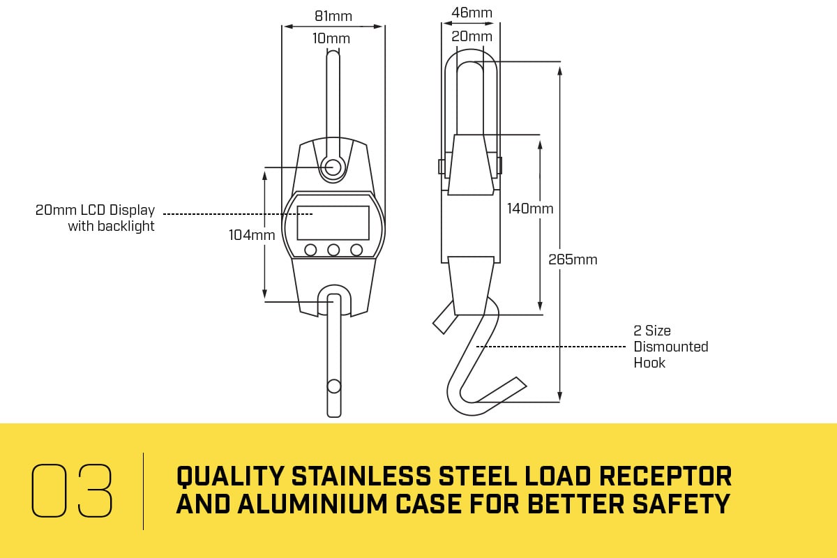 Kartrite Crane Scales Hanging 300Kg Industrial Electronic V240-CRS-PTH-300