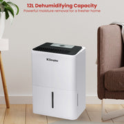 Dimplex Portable 12L Dehumidifier in Black and White V240-DC12DE