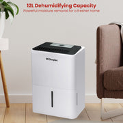 Dimplex Portable 12L Dehumidifier with Air Purifier in Black and White V240-DC12DEPUR