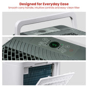Dimplex Portable 12L Dehumidifier with Air Purifier in Black and White V240-DC12DEPUR