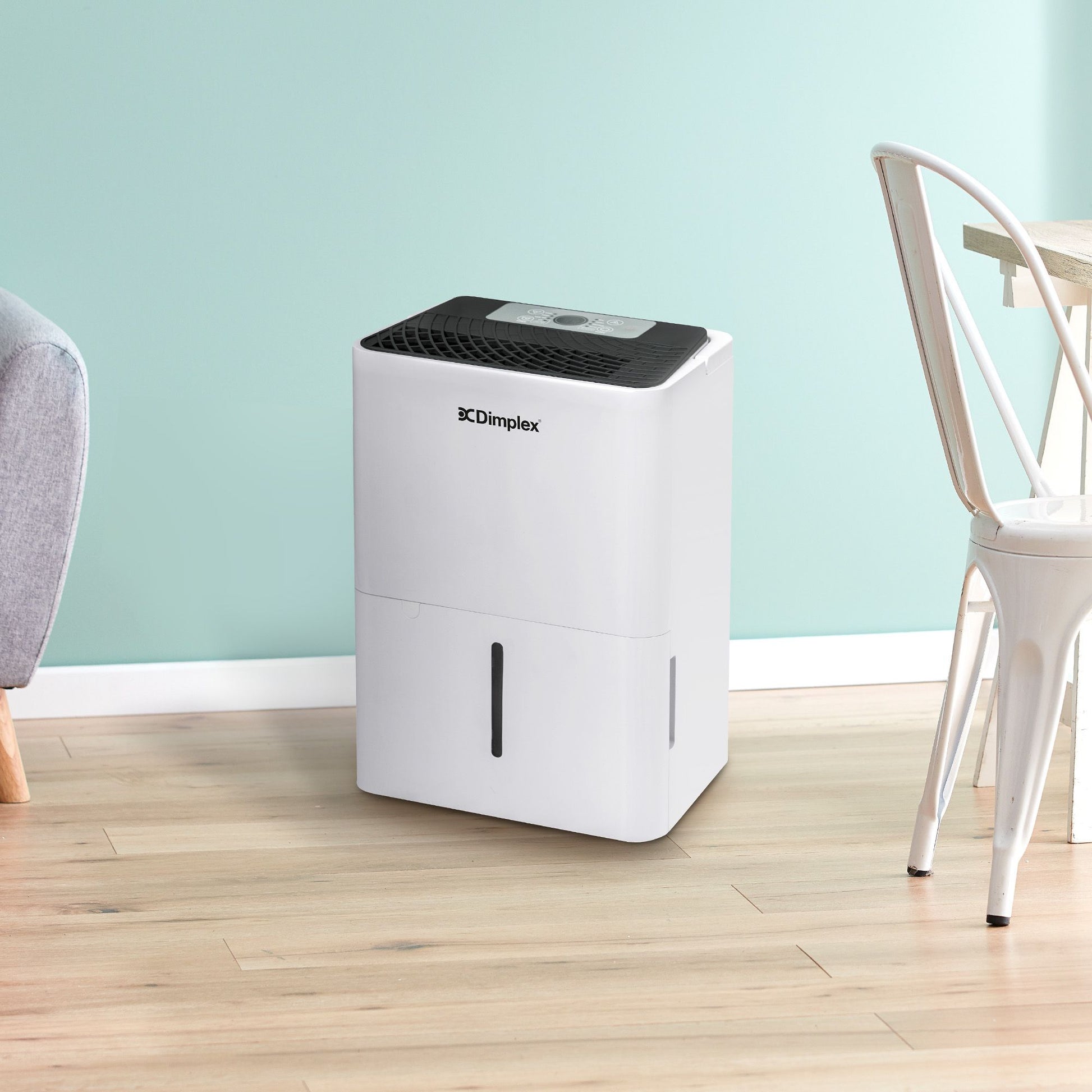 Dimplex Portable 12L Dehumidifier with Air Purifier in Black and White V240-DC12DEPUR