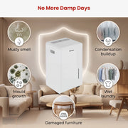 Dimplex 20L Portable Dehumidifier w/ Preset Modes Fan Speeds 4L Water Tank Timer V240-DC20DEHUM