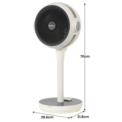 Dimplex Heat and Cool Air Circulator Pedestal Fan with LED Display and Timer V240-DCACP30HC