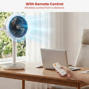 Dimplex Heat and Cool Air Circulator Pedestal Fan with LED Display and Timer V240-DCACP30HC