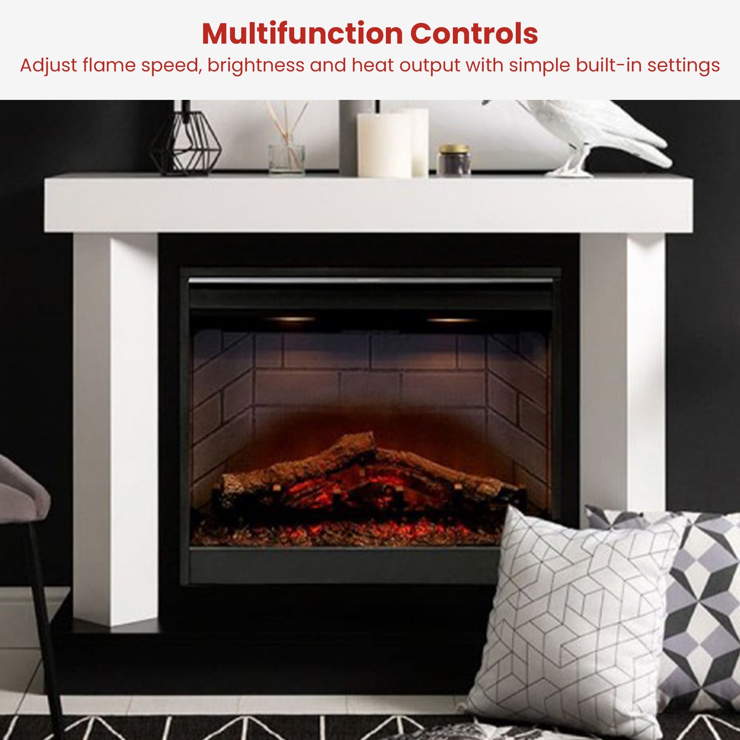Dimplex Optiflame Electric Firebox Heater - 26-inches V240-DF2608-LED