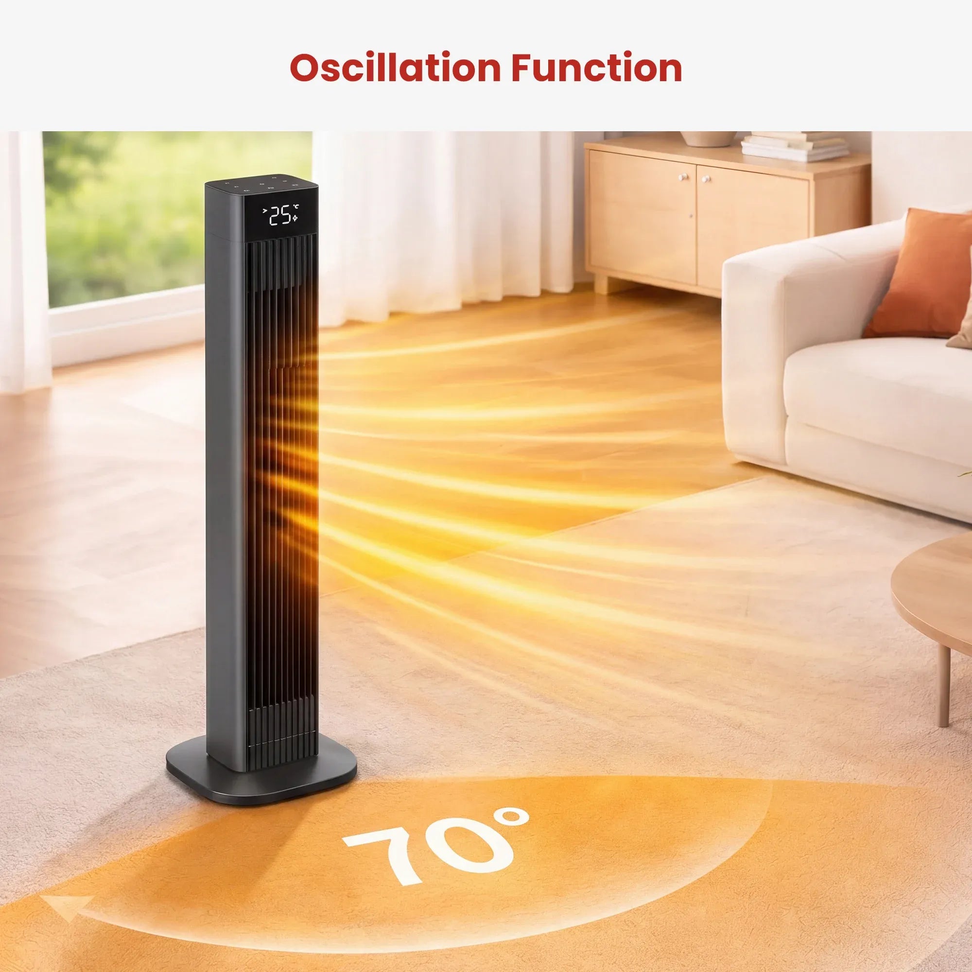 Dimplex 2.2kW DC Digital Ceramic Oscillating Electric Heater with Timer V240-DHCHA22R