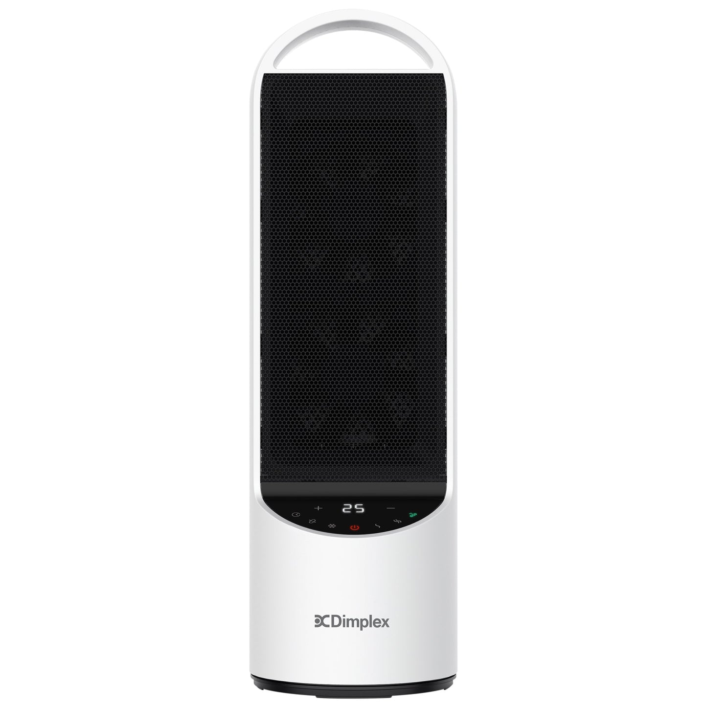 Dimplex 2kW Personal DC Digital Ceramic Heater in Black and White V240-DHCHR20D