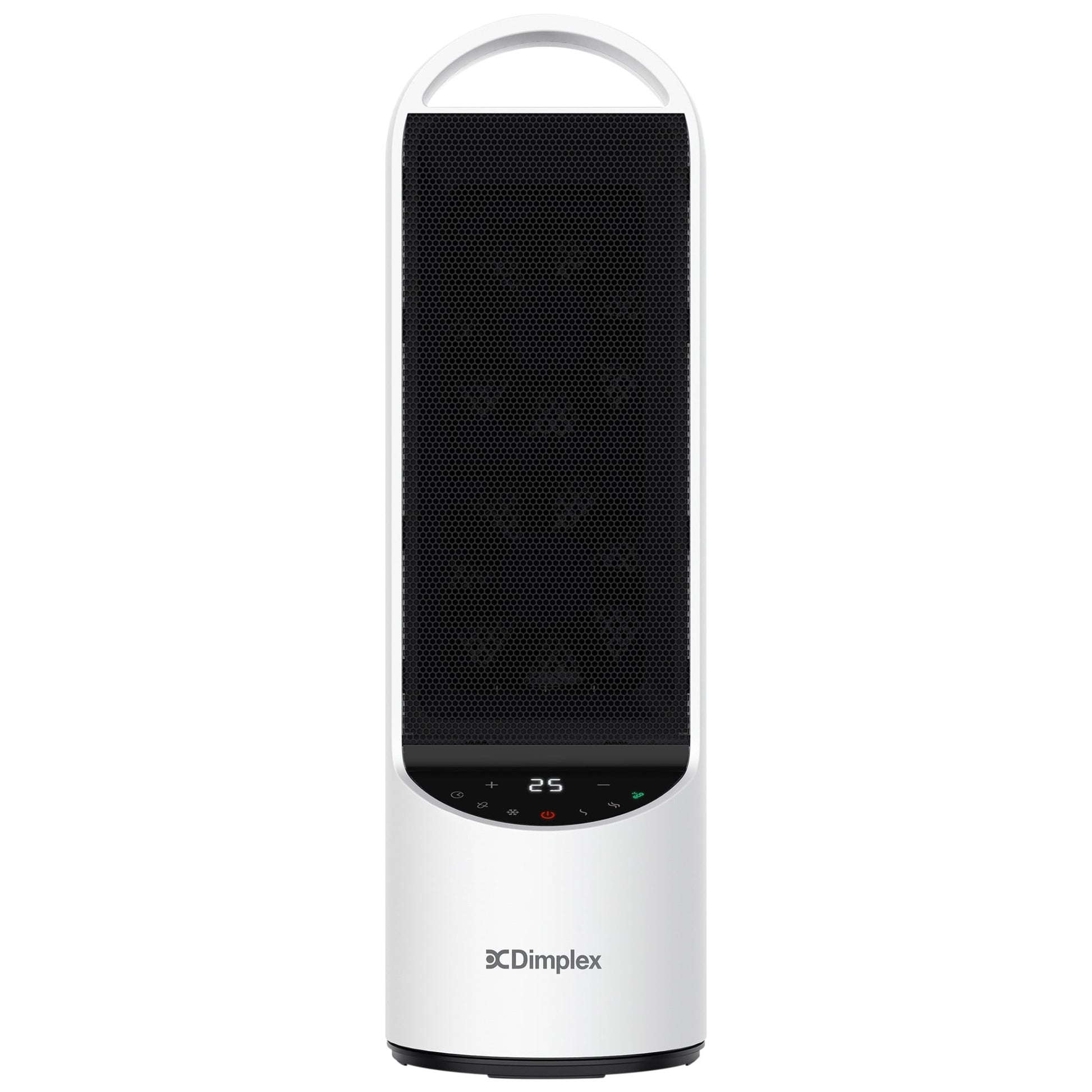 Dimplex 2kW Personal DC Digital Ceramic Heater in Black and White V240-DHCHR20D